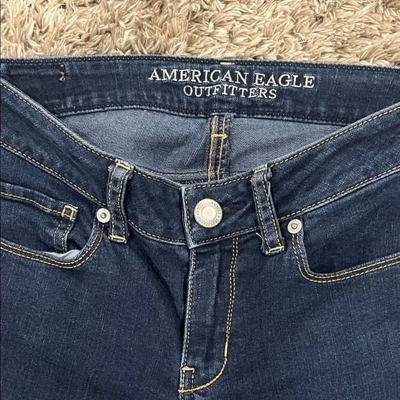 American Eagle Outfitters Women's Dark Blue Skinny Jeans - Picture 2 of 5